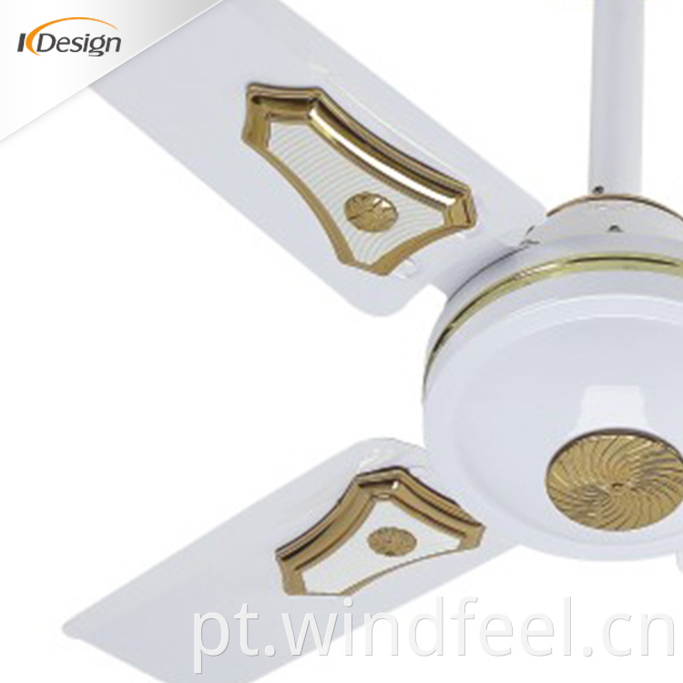 Pequenos fãs de teto branco exclusivo sem luzes de 24 polegadas Fan Fan Fan Light Multi Estilo Home Teto Fãs